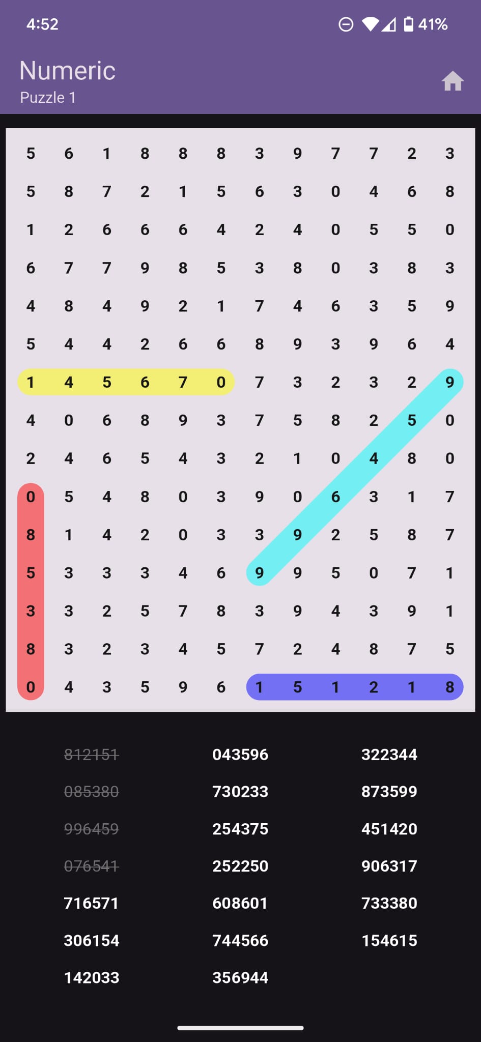 Numeric gamemode puzzle